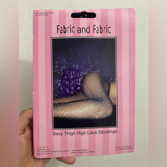✨NWT✨ Black Rhinestone Fishnets ✨ - Picture 3 of 5